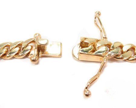 14k Yellow Gold Solid Miami Cuban Link Chain 26 Inches